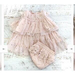 Miss rose sister violet twinkle star dress size 0-3 months new